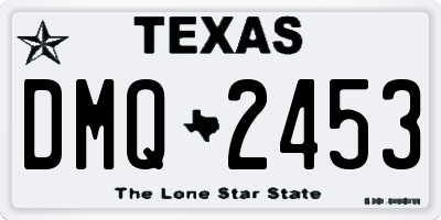 TX license plate DMQ2453