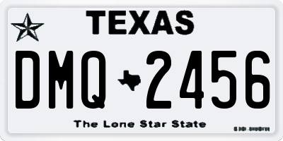 TX license plate DMQ2456