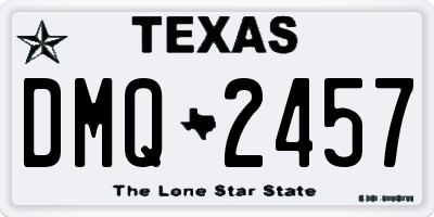 TX license plate DMQ2457