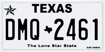 TX license plate DMQ2461
