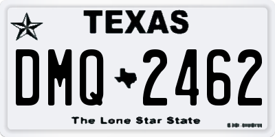TX license plate DMQ2462