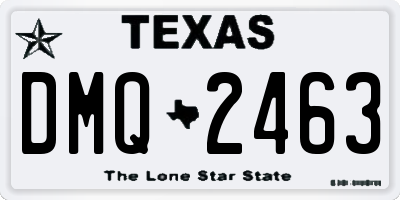 TX license plate DMQ2463