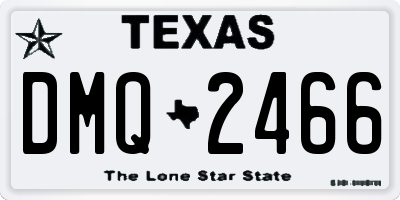 TX license plate DMQ2466