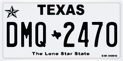 TX license plate DMQ2470
