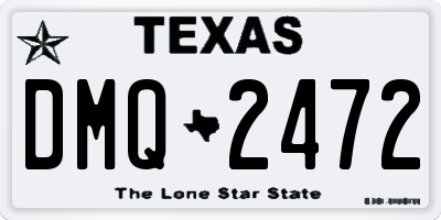 TX license plate DMQ2472