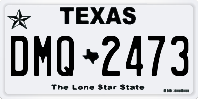 TX license plate DMQ2473