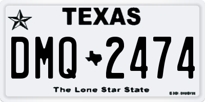 TX license plate DMQ2474