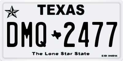 TX license plate DMQ2477