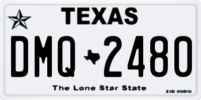 TX license plate DMQ2480