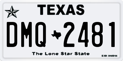 TX license plate DMQ2481
