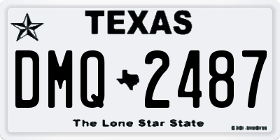 TX license plate DMQ2487
