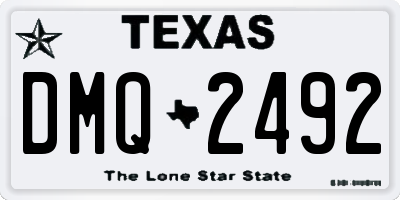 TX license plate DMQ2492