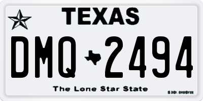 TX license plate DMQ2494