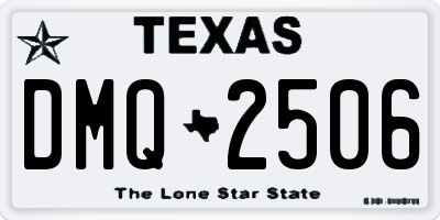 TX license plate DMQ2506