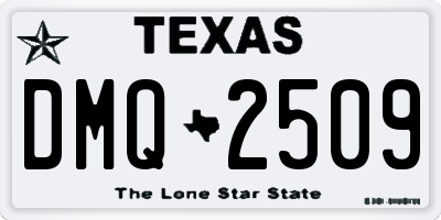 TX license plate DMQ2509