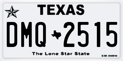 TX license plate DMQ2515
