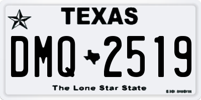TX license plate DMQ2519