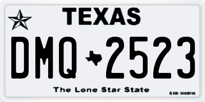 TX license plate DMQ2523