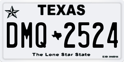 TX license plate DMQ2524