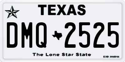 TX license plate DMQ2525
