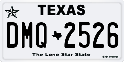 TX license plate DMQ2526