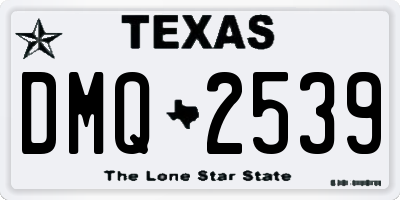 TX license plate DMQ2539