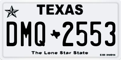 TX license plate DMQ2553