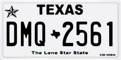 TX license plate DMQ2561