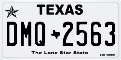 TX license plate DMQ2563