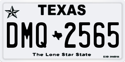 TX license plate DMQ2565