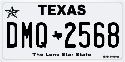TX license plate DMQ2568