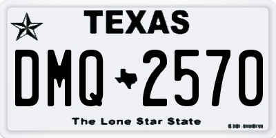 TX license plate DMQ2570