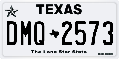 TX license plate DMQ2573