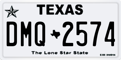 TX license plate DMQ2574