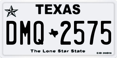TX license plate DMQ2575