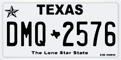 TX license plate DMQ2576