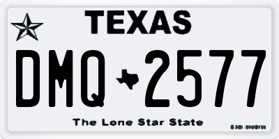 TX license plate DMQ2577