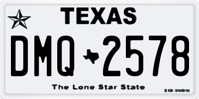 TX license plate DMQ2578