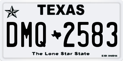TX license plate DMQ2583
