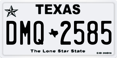 TX license plate DMQ2585