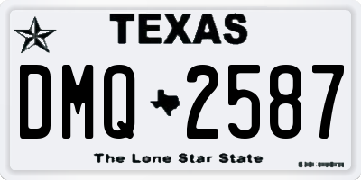 TX license plate DMQ2587
