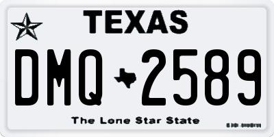 TX license plate DMQ2589