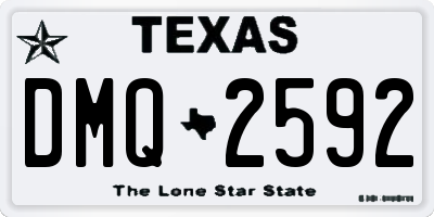 TX license plate DMQ2592