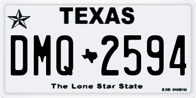 TX license plate DMQ2594