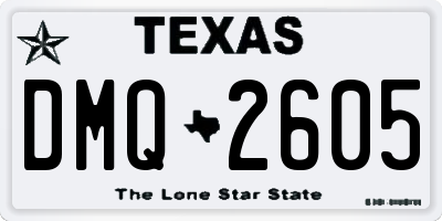 TX license plate DMQ2605