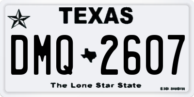 TX license plate DMQ2607