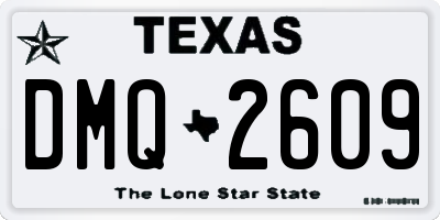 TX license plate DMQ2609