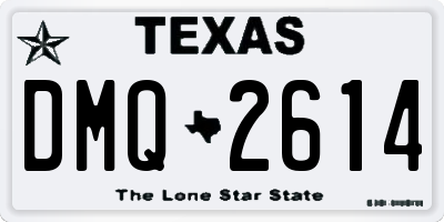 TX license plate DMQ2614