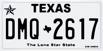 TX license plate DMQ2617