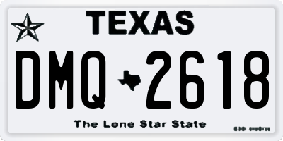 TX license plate DMQ2618